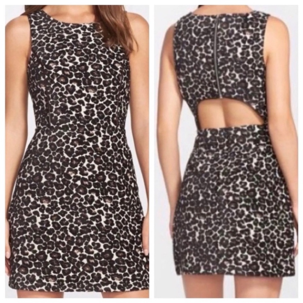 Felicity & Coco Women’s Leopard Print Cutout Back Sleeveless Dress Size S